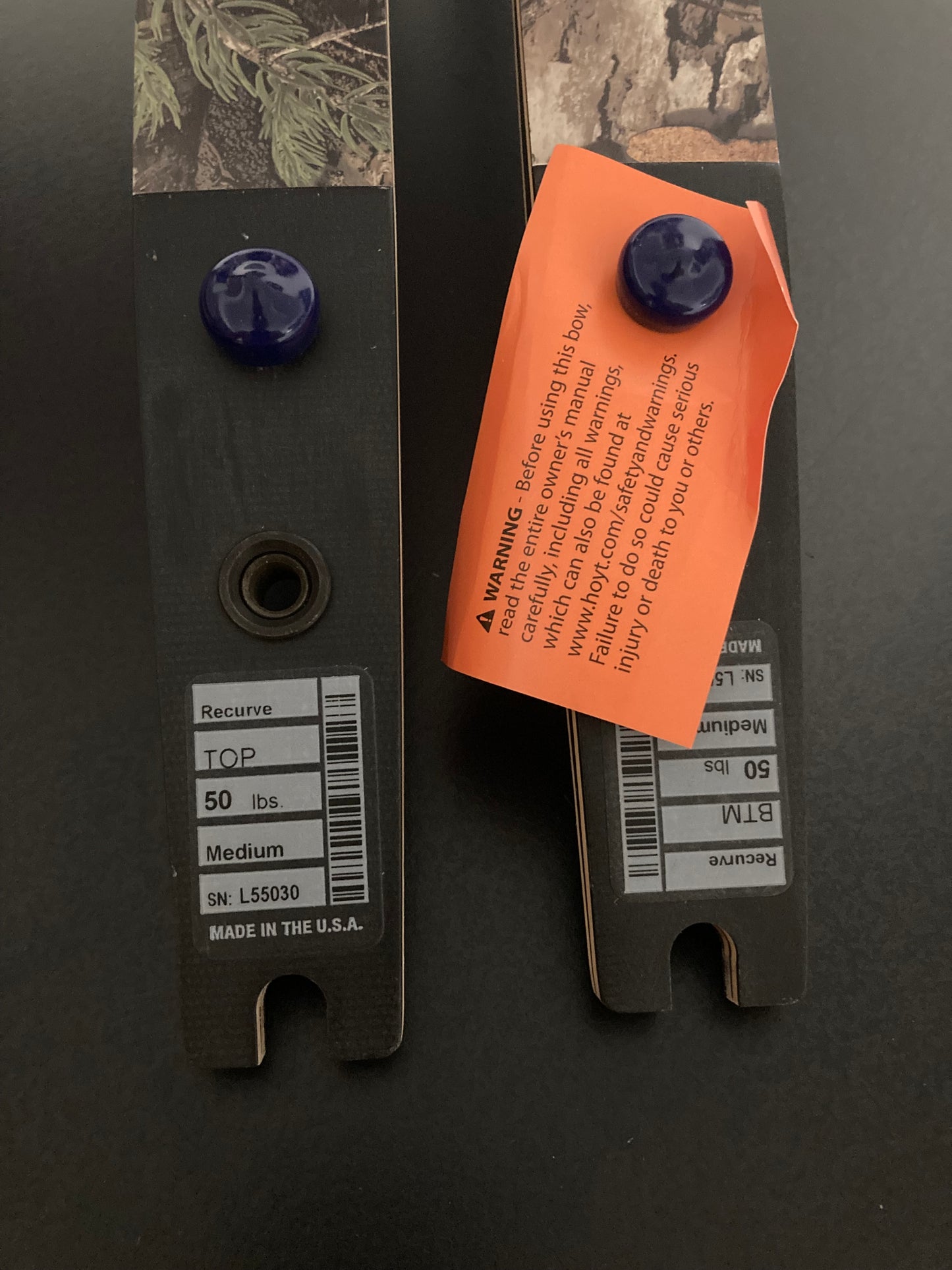 Hoyt Tiburon Formula Limbs Camo Medium M-50 lbs - Show Model (#138)