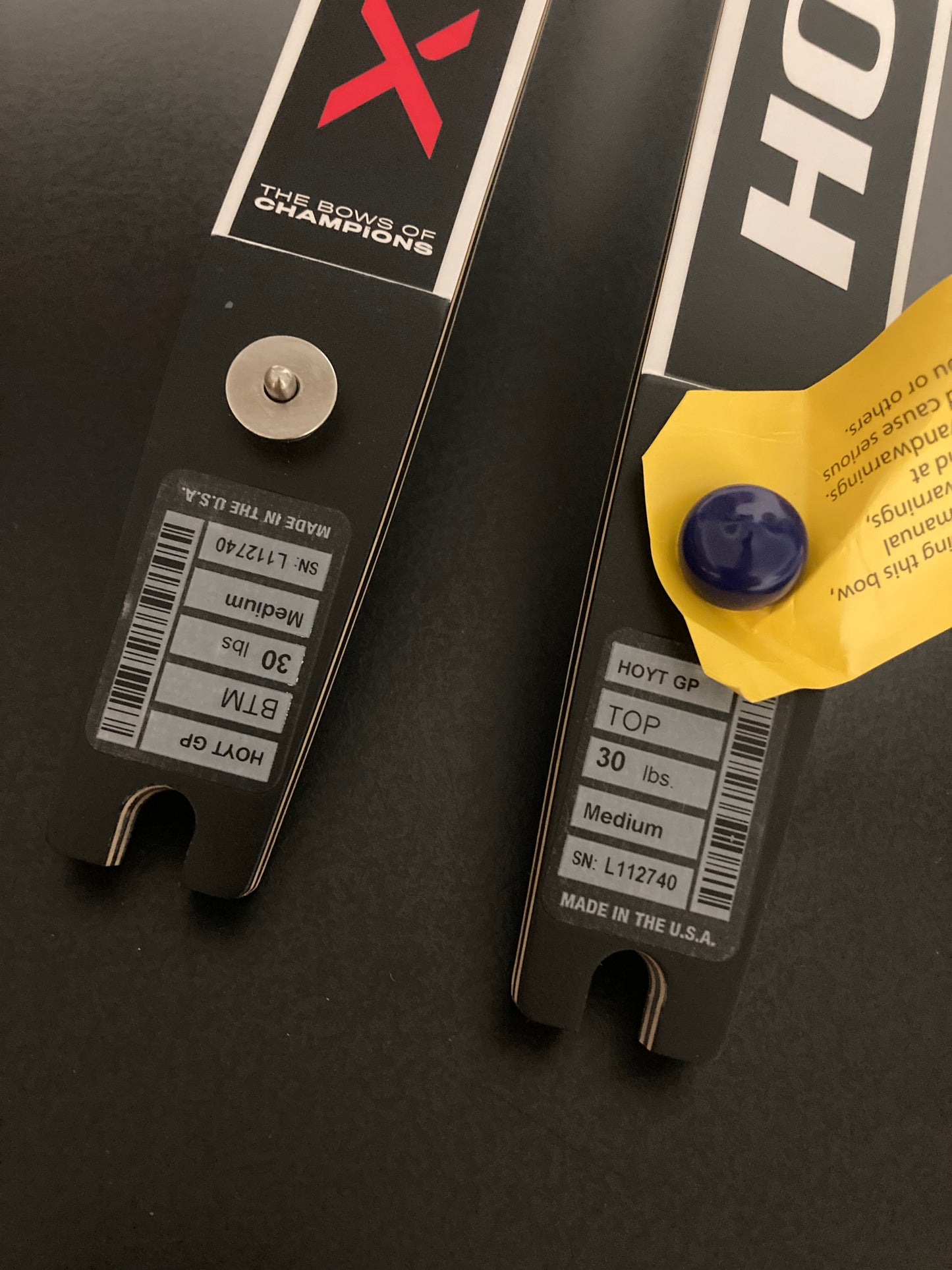 Hoyt Xakt Limbs ILF 68-30 lbs - Show Model (#143)