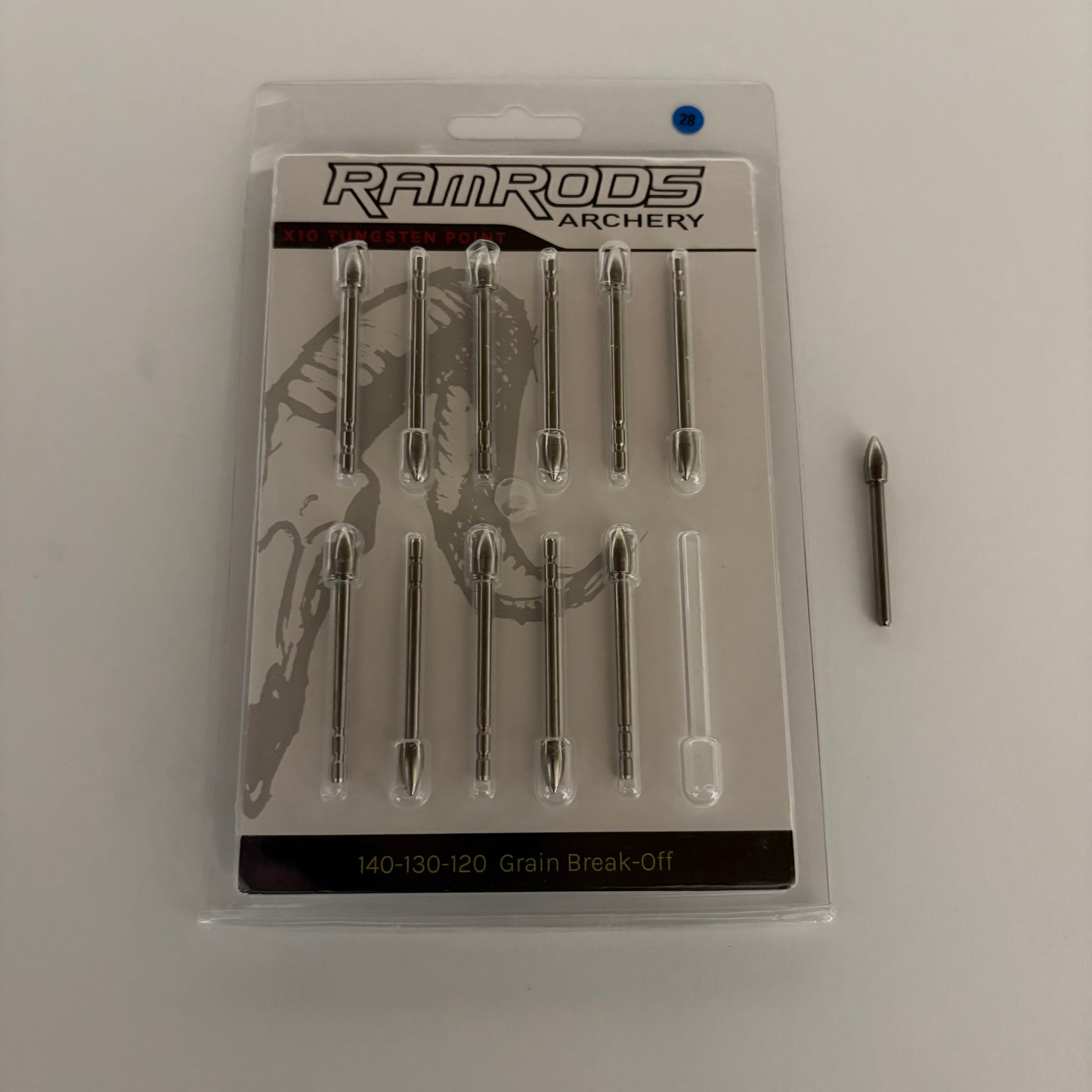 Ramrods X10 Tungsten Break-Off Points 120-140 grain - Show Model (#B28)