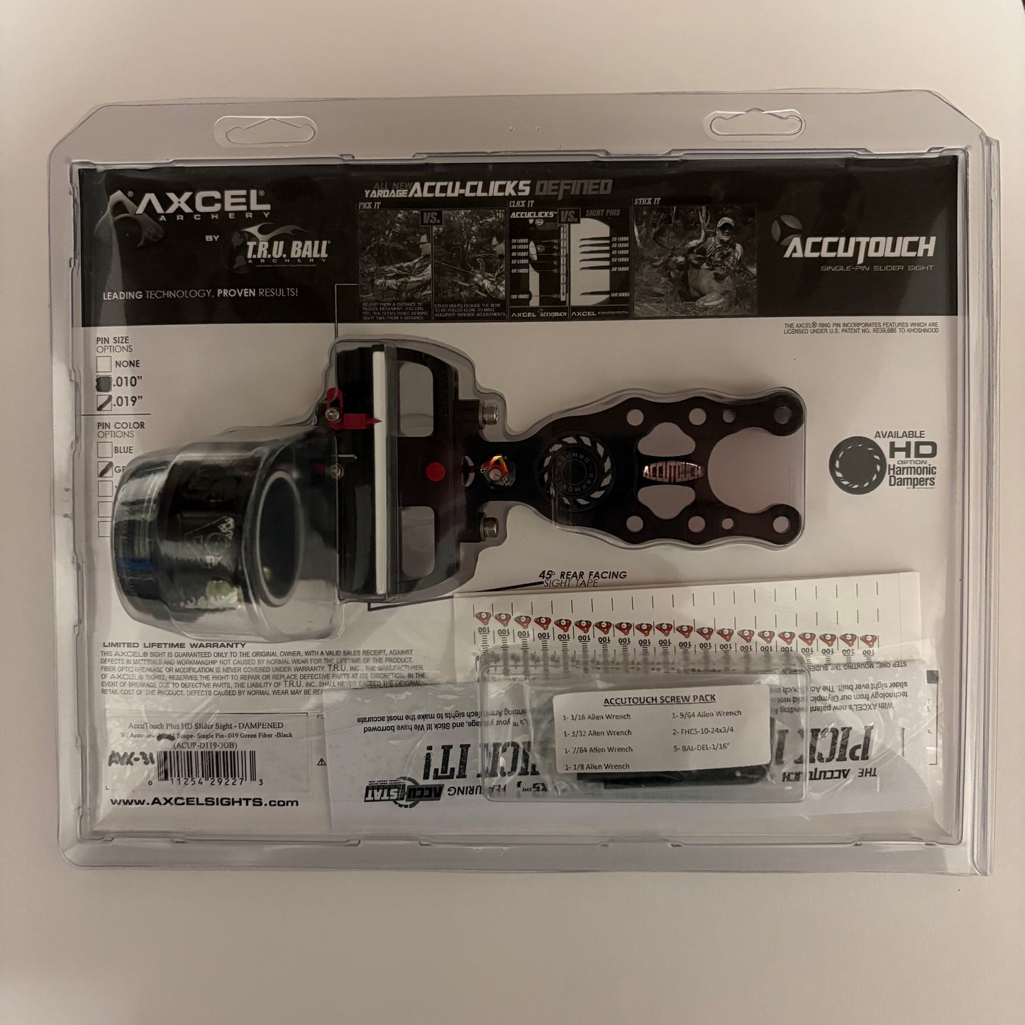 Axcel AccuTouch Plus HD Damper Sight RH Incl. AVX-31 Scope - NEW (#570)