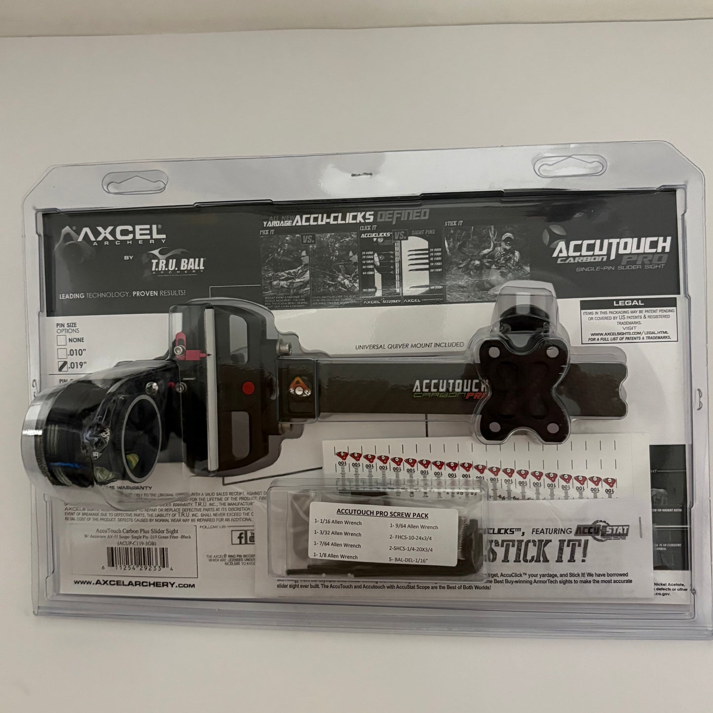 Axcel Carbon Accutouch Pro Slider Sight RH Incl. AVX-31 Scope - NEW (#571)