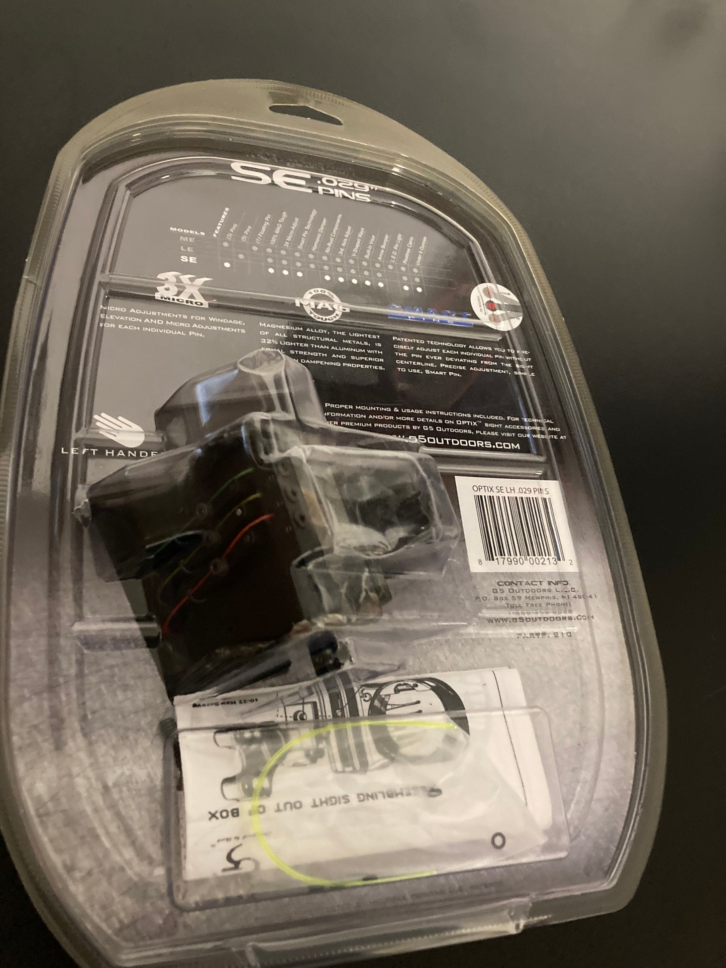 G5 Optix SE 3-pin Sight LH - Show Model