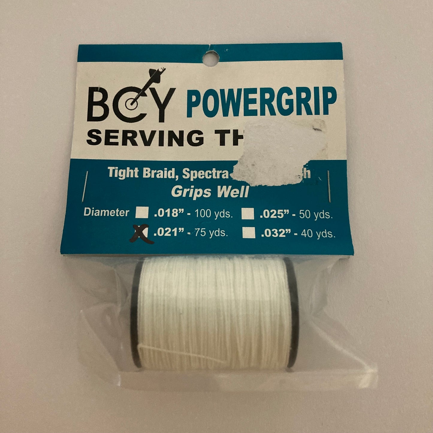 BCY Powergrip Serving Thread Black/White .014/.018/.021 - NEW
