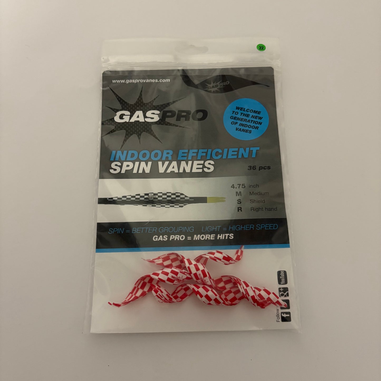 Gas Pro Spin Vanes Indoor 4-4.75'' Shield - NEW
