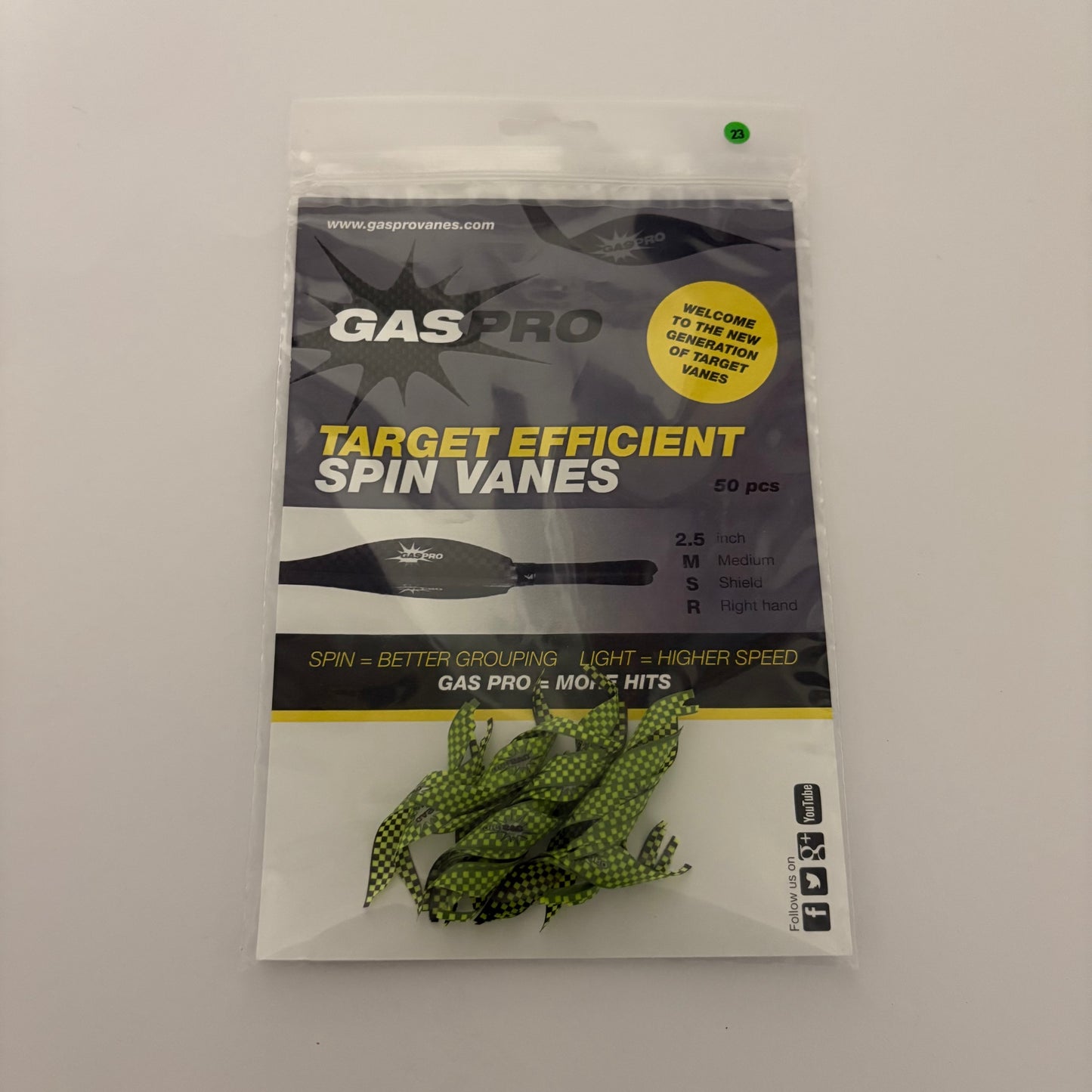 Gas Pro Spin Vanes Target 2.5'' Shield - NEW