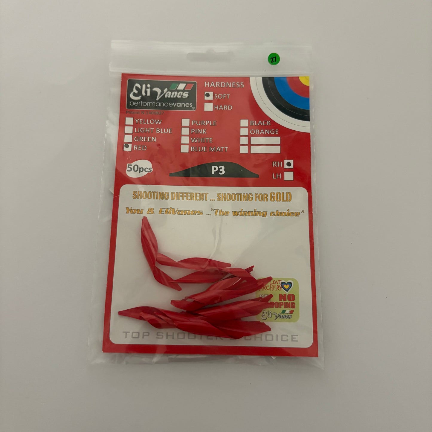 Eli Vanes P3 RH Spin Vanes Parabolic Red - NEW