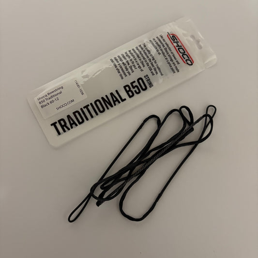 Shocq B50 Traditional String Brownell Dacron 60-12 Black - NEW