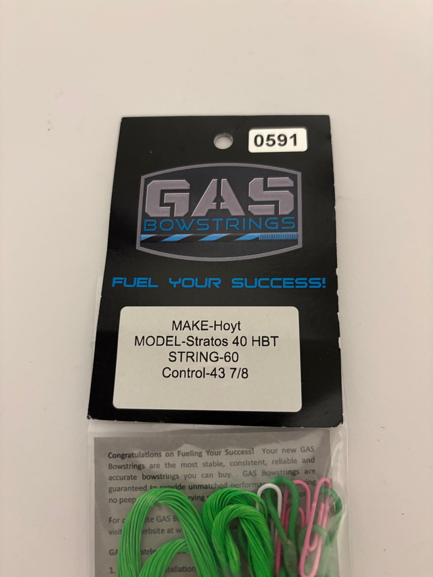GAS Bowstrings Hoyt Stratos 40 HBT #1 Full Set - NEW (#591)