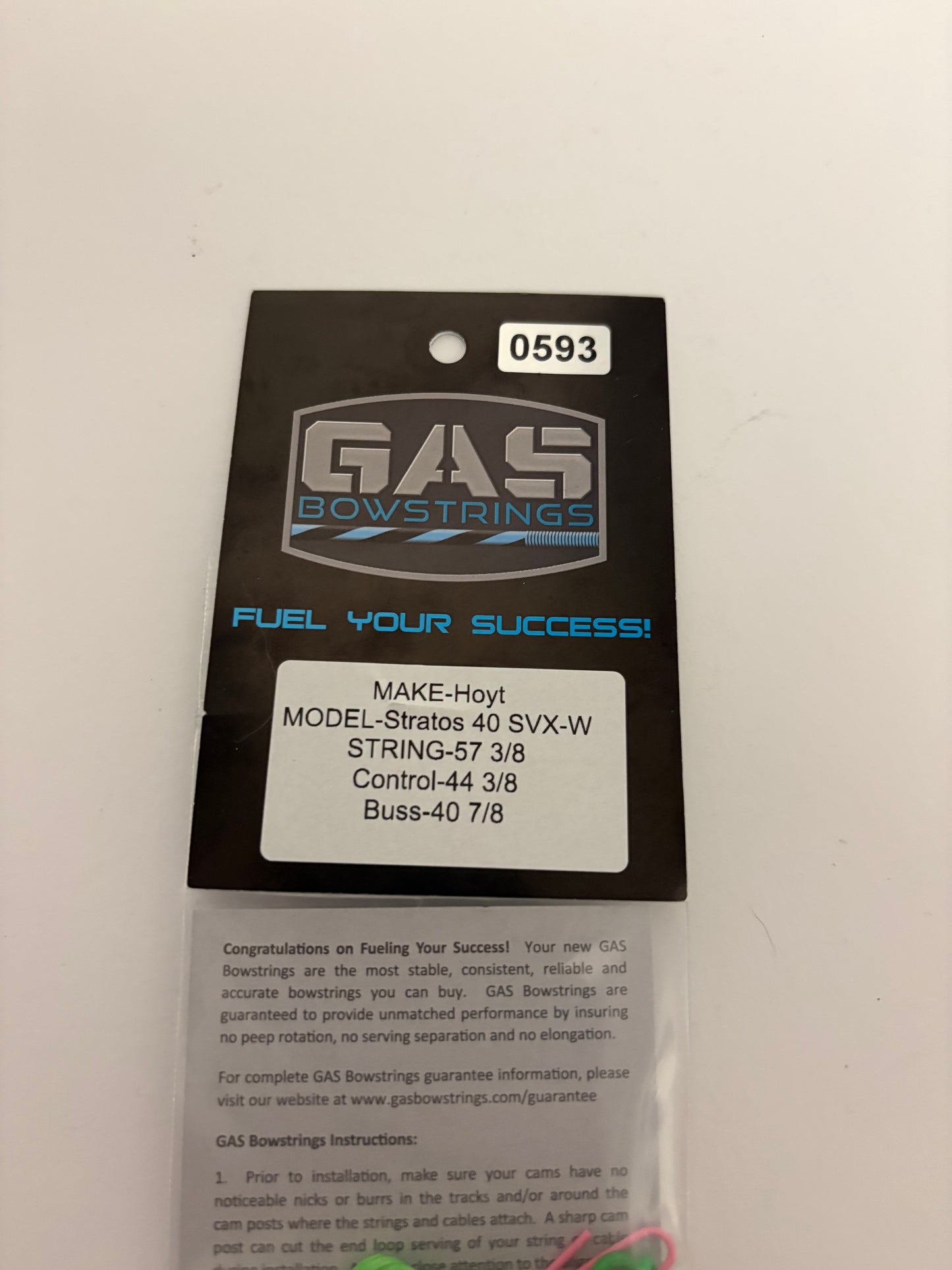 GAS Bowstrings Hoyt Stratos 40 SVX-W #1 Full Set - NEW (#593)