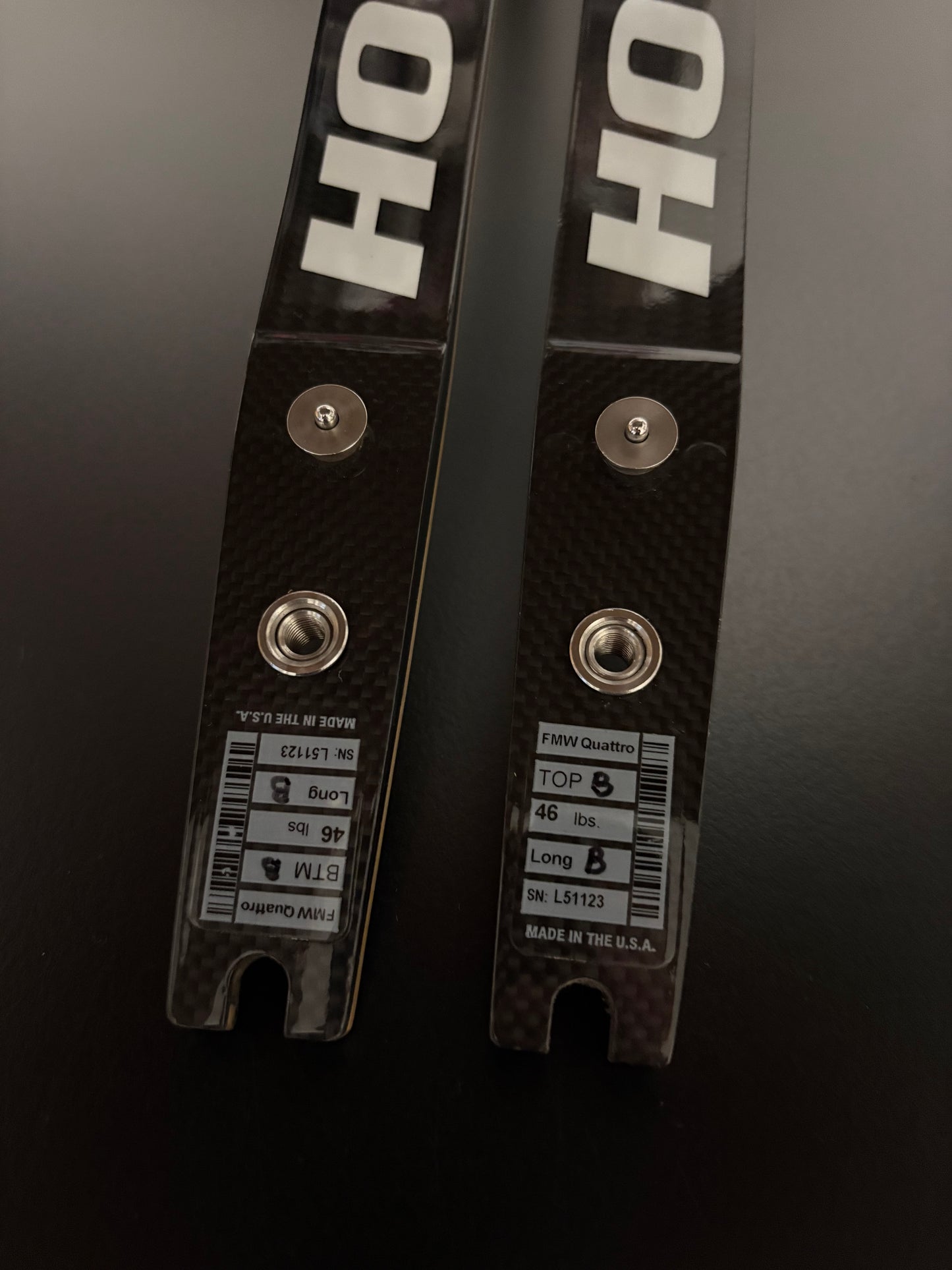Hoyt Quattro Formula Limbs Wood 70-46 lbs - Used (#389)