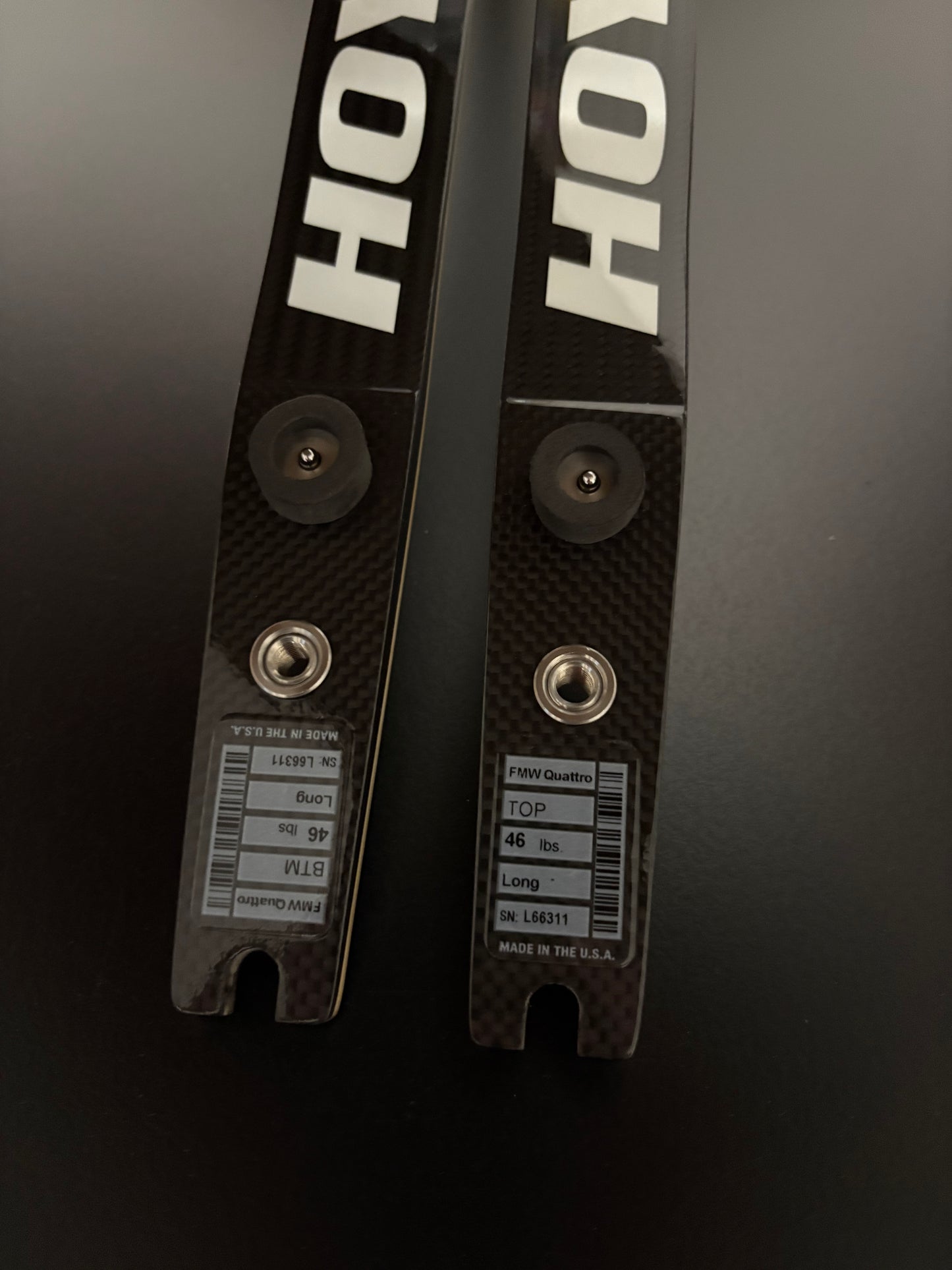 Hoyt Quattro Formula Limbs Wood 70-46 lbs - NEW (#392)