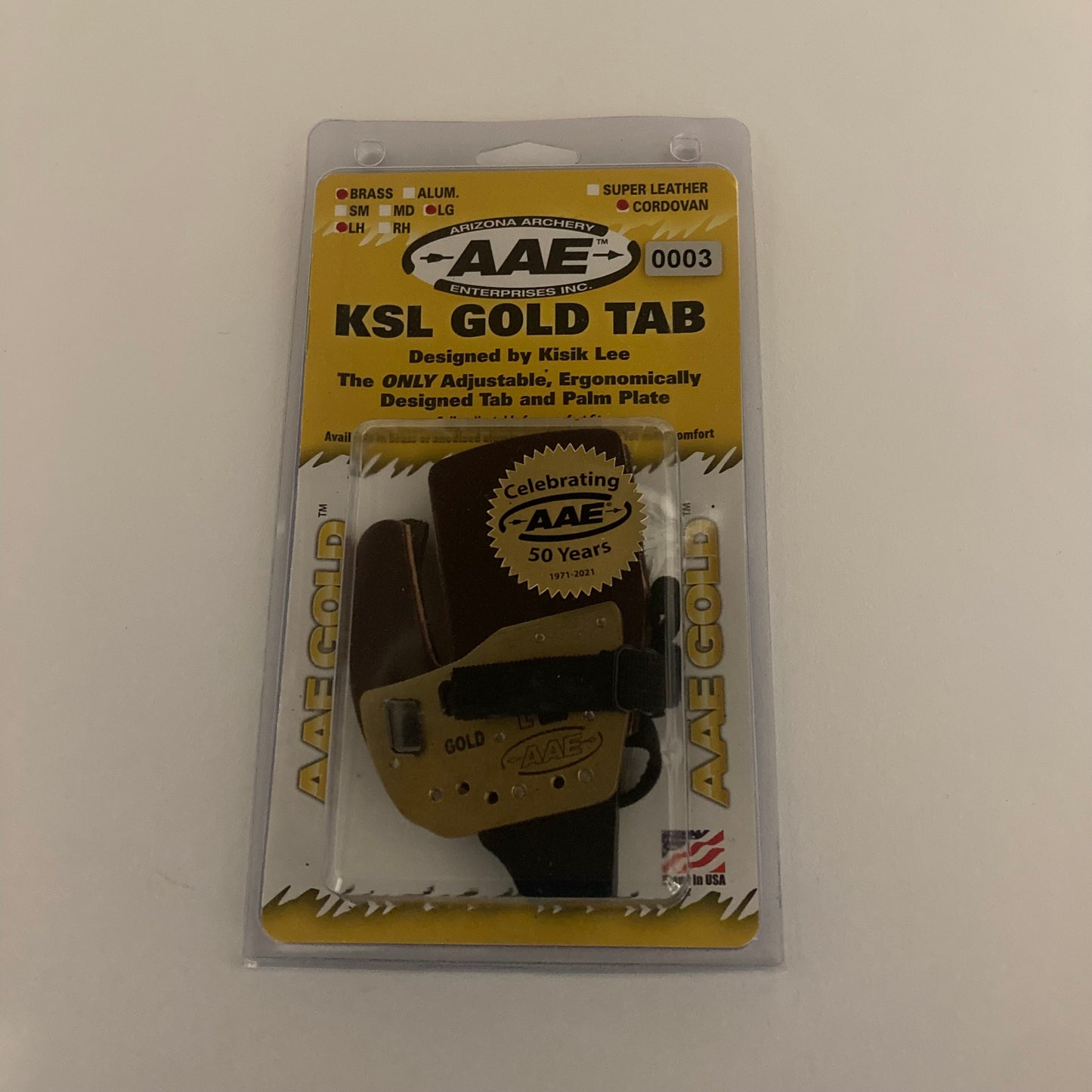 AAE KSL Gold Finger Tab LH Large Brass - NEW