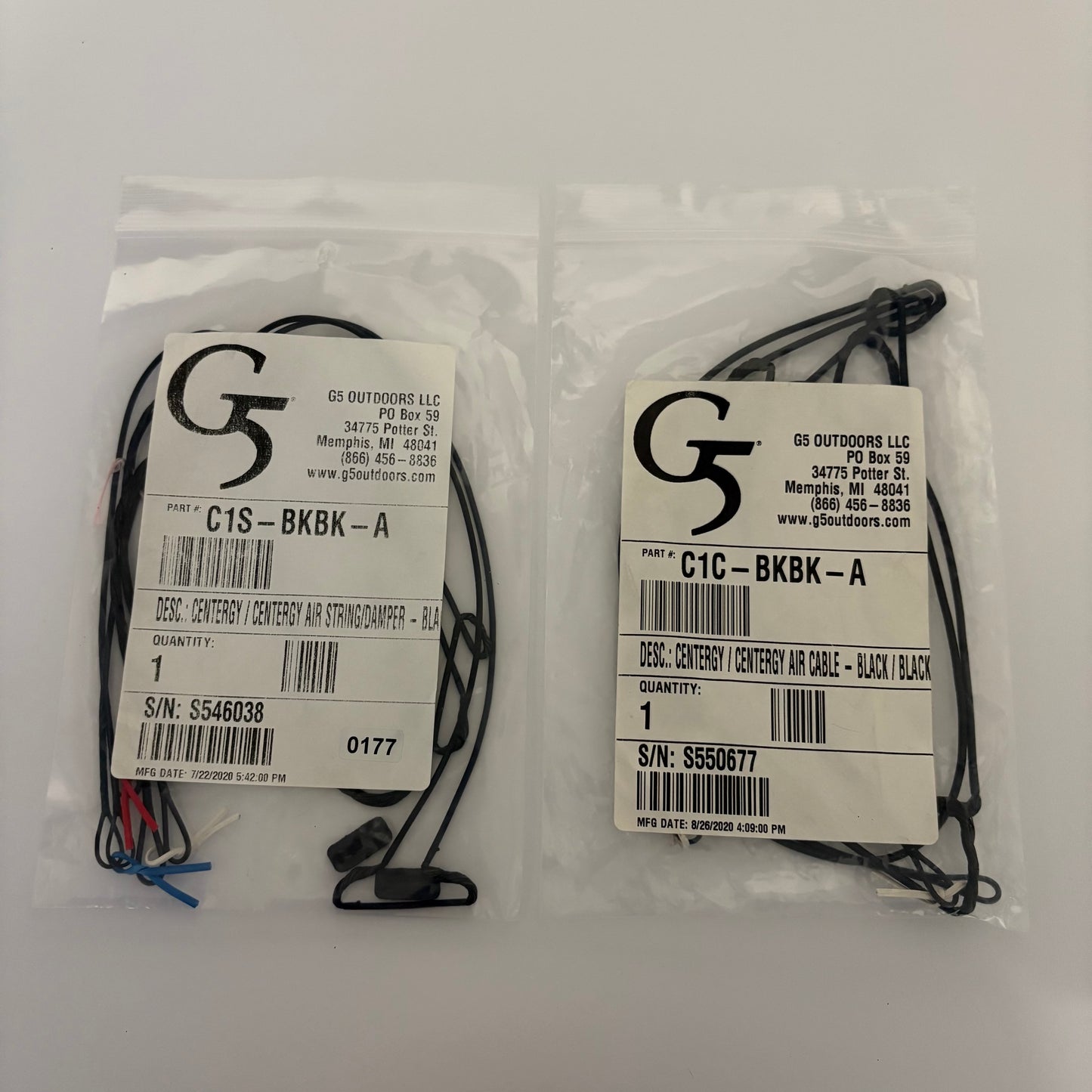 G5 Prime Centergy Air Full String & Cable Set Incl. Dampers & Yokes Black - NEW (#177-178)