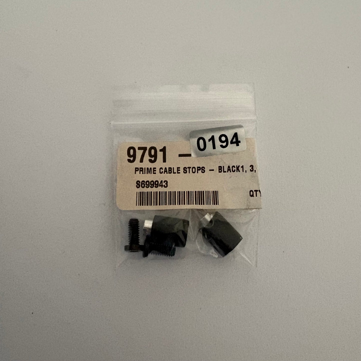 Prime Black Series Cable Stops Black 1-3-5-9 - NEW (#194)