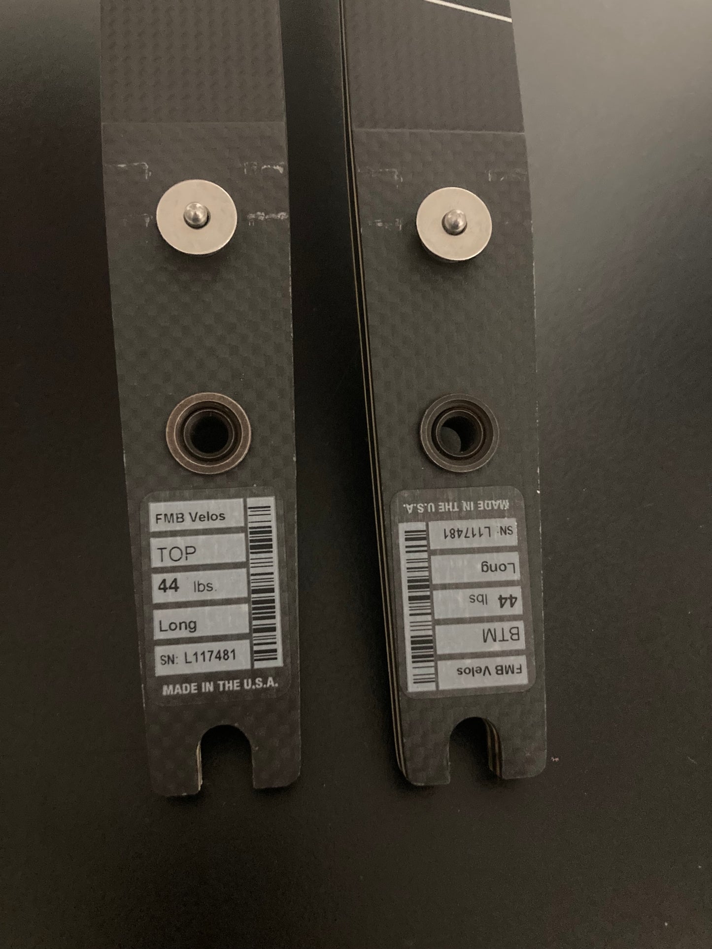 Hoyt Velos Formula Limbs Bamboo 70-44 lbs - Show Model (#174)