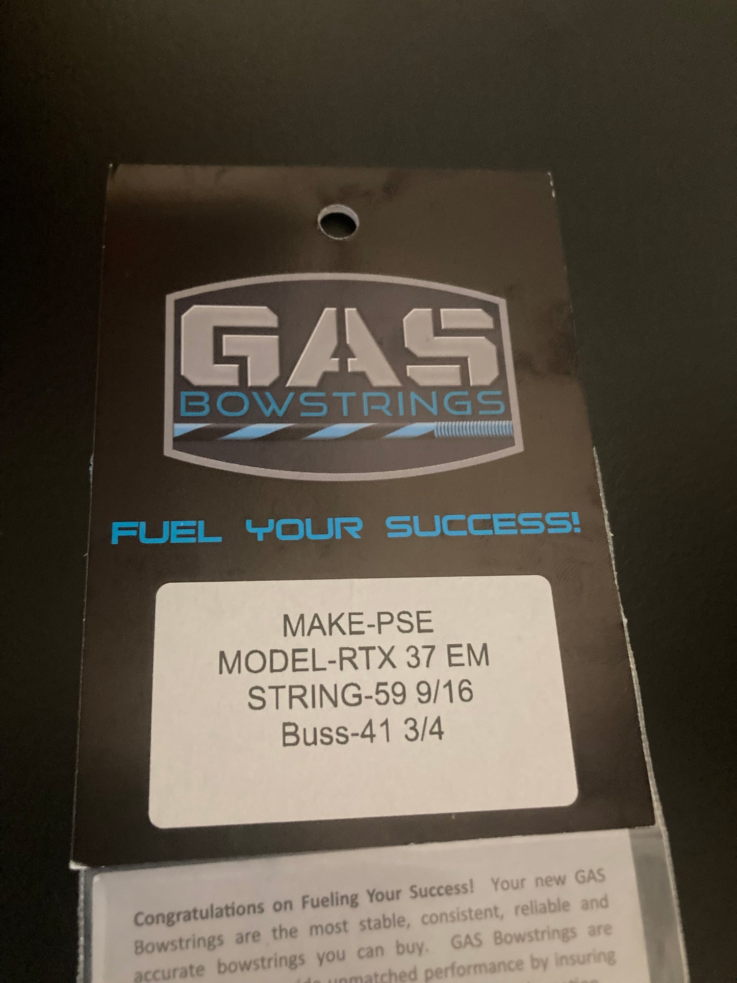 GAS Bowstrings PSE Supra RTX 37 EM Full Set - NEW