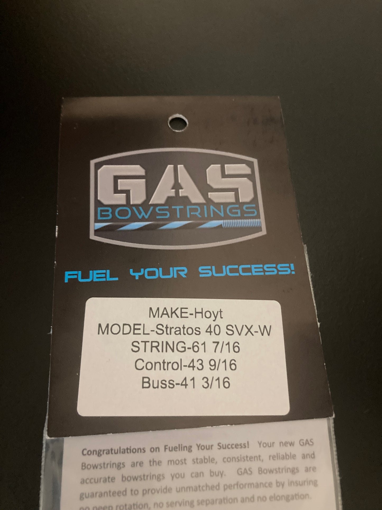 GAS Bowstrings Hoyt Stratos 40 SVX #3 Full Set - NEW