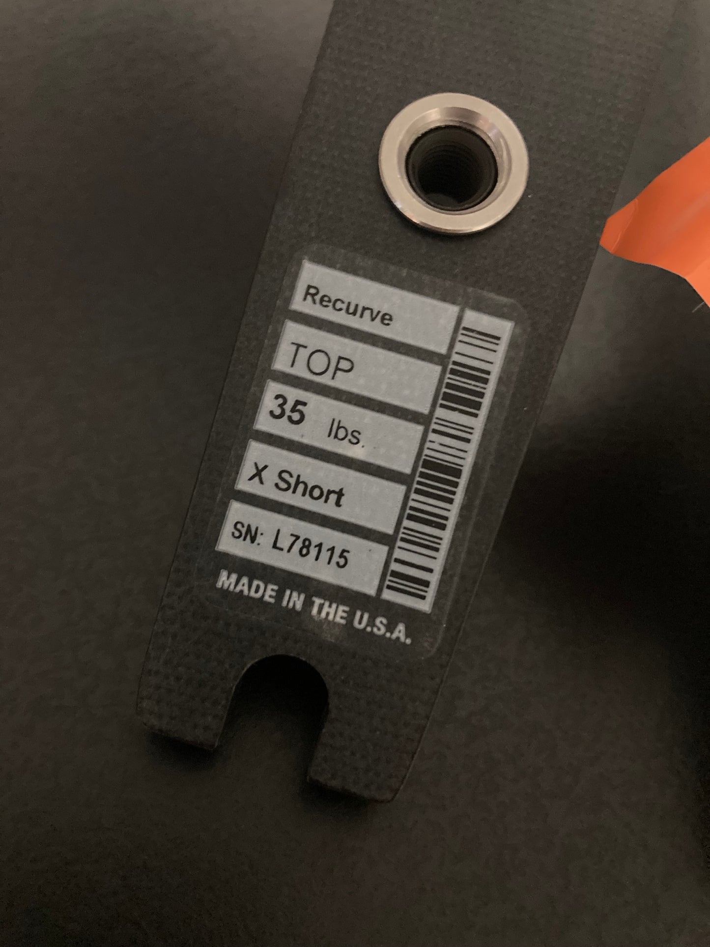 Hoyt Traditional Formula Limbs Black XS 35 lbs - Show Model (#1)