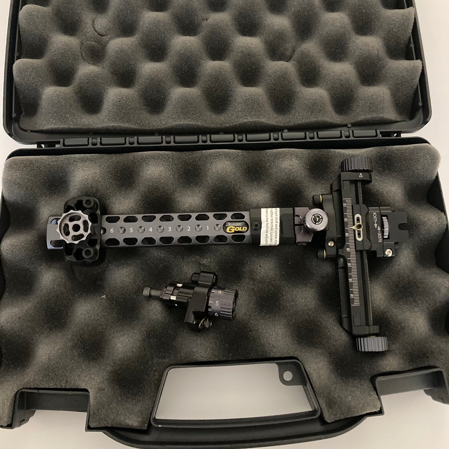 Black Gold Competition 2A Compound Sight RH Black/Platinum 6 inch - Show Model