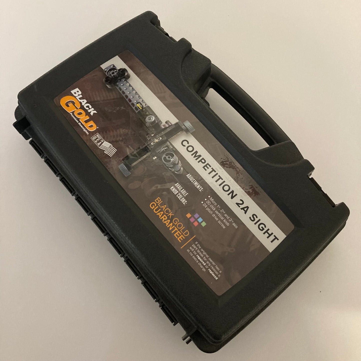 Black Gold Competition 2A Compound Sight RH Black/Purple 6 inch - Show Model