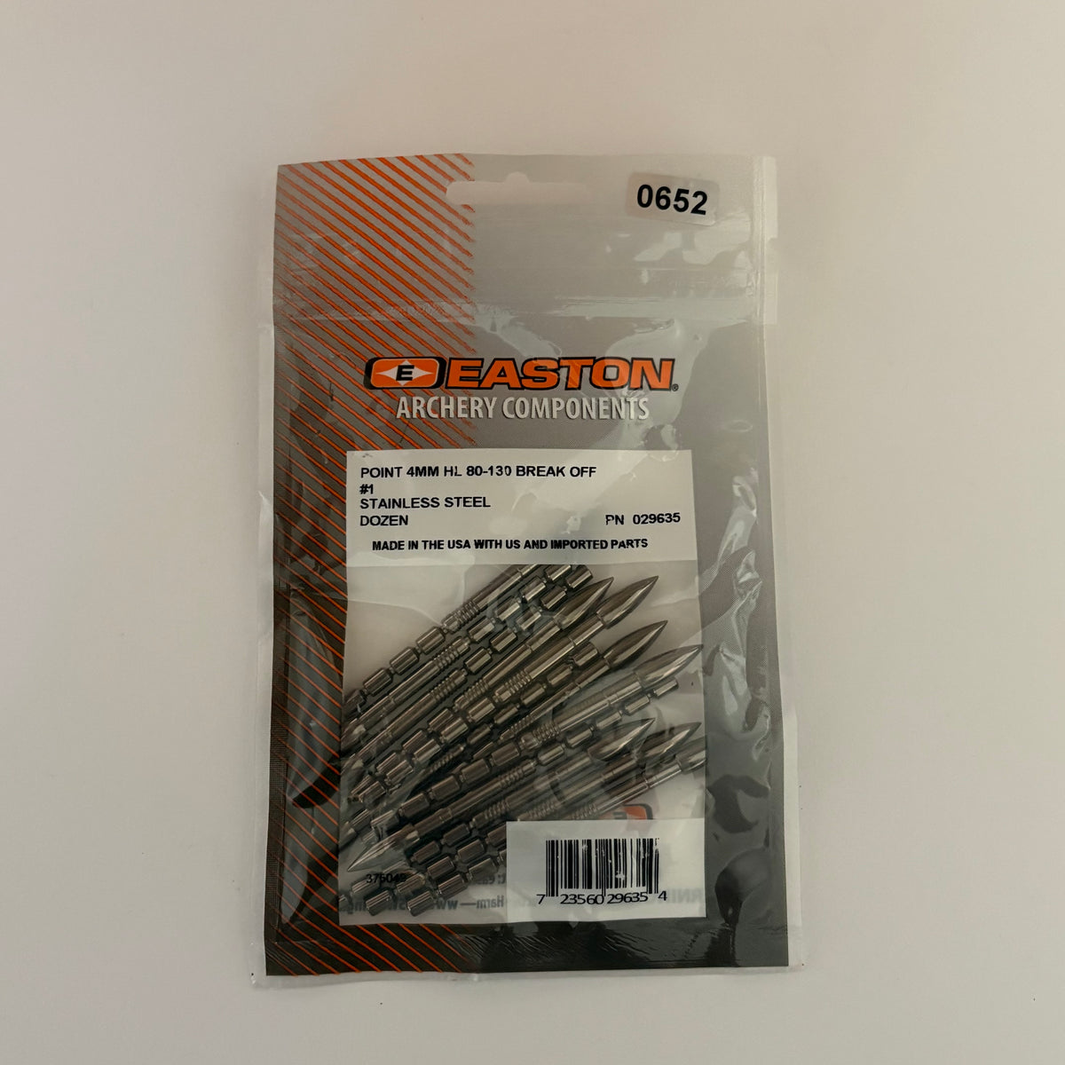 Easton 4MM HL #1 Stainless Steel Points Break-off 80-130 grains - NEW (#652)