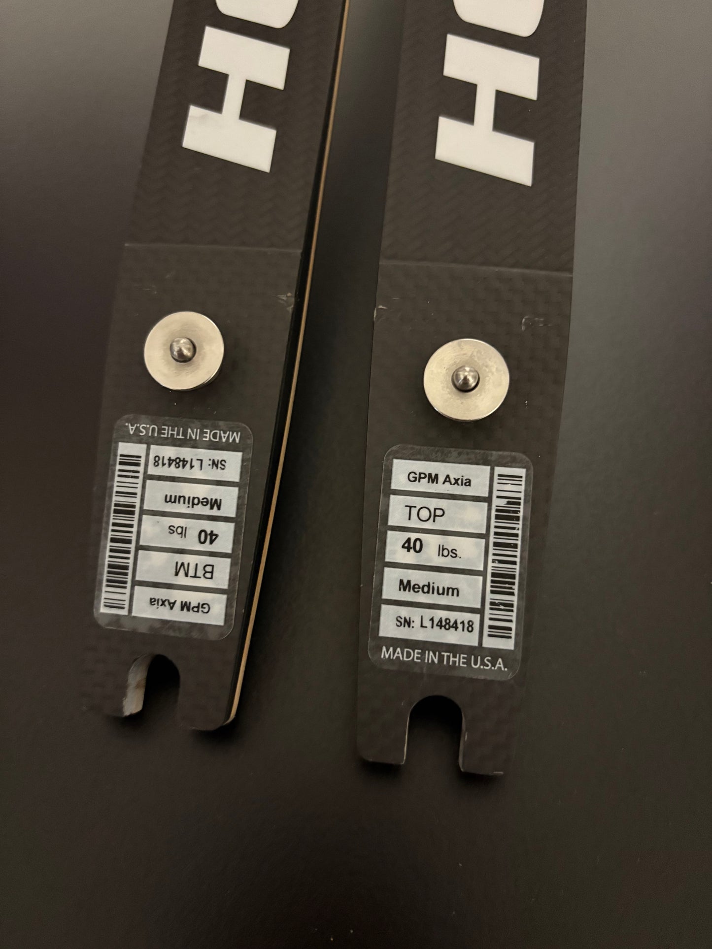 Hoyt Axia Limbs ILF Resin 68-40 lbs - Used (#289)