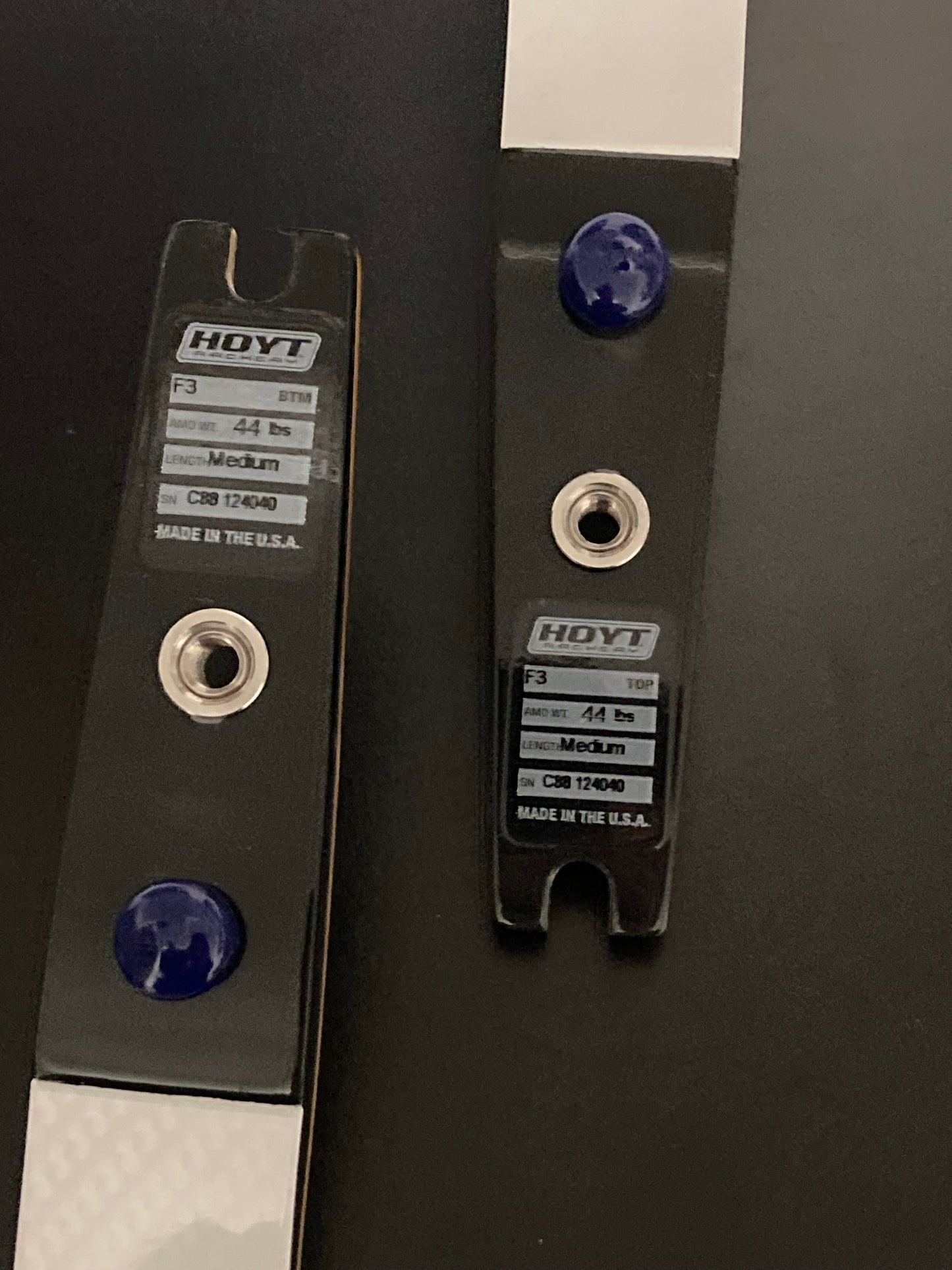 Hoyt F3 Formula Limbs Wood 68-44 lbs- Used (#61)