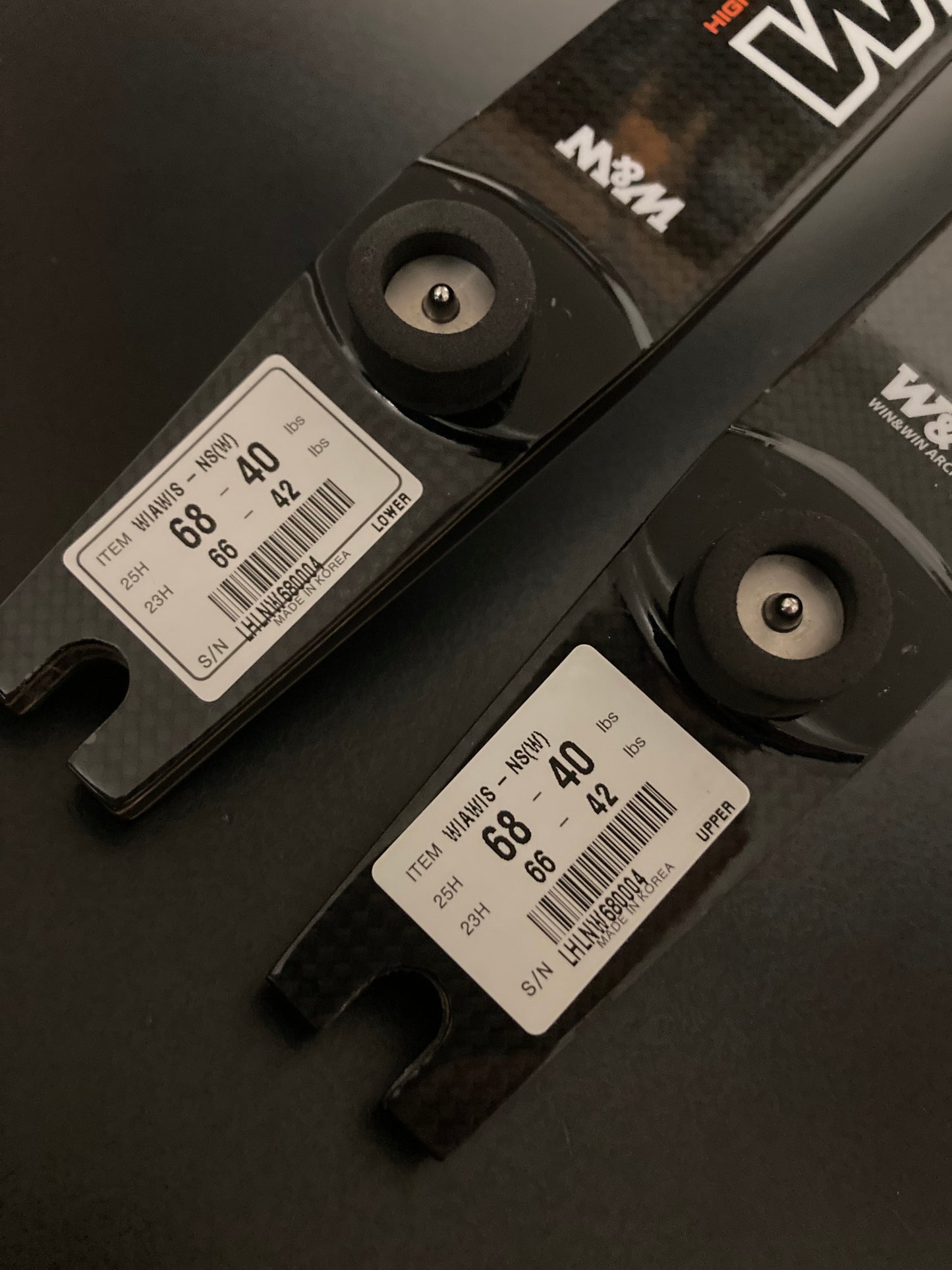 W&W Wiawis NS Wood Limbs ILF 68-40 lbs - Show Model (#104)