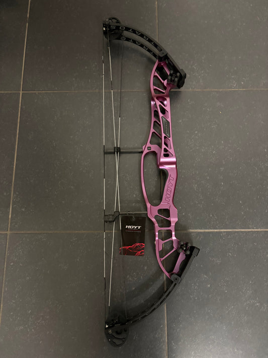 Hoyt Stratos 36 Compound Bow LH Stardust Purple SVX #1 50-60 lbs - Show Model
