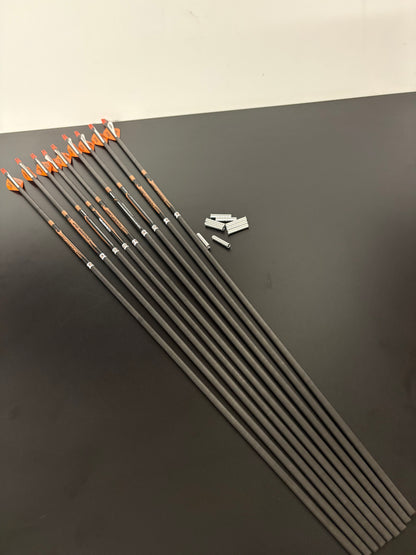 Easton Porwerflight Carbon Arrows 9 pcs / 340 Spine / 31 7/8 inch - Show Model