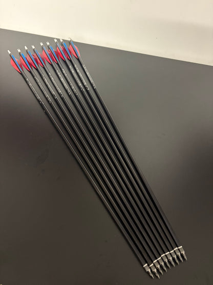 Easton XX75 Gamegetters Aluminium Arrow Set 9 pcs / Spine 375 / 30.5 inch - Used
