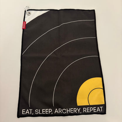 Socx Field Target 'Eat Sleep Archery Repeat' Shooter Towel - NEW