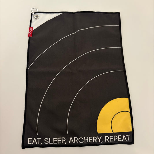 Socx Field Target 'Eat Sleep Archery Repeat' Shooter Towel - NEW