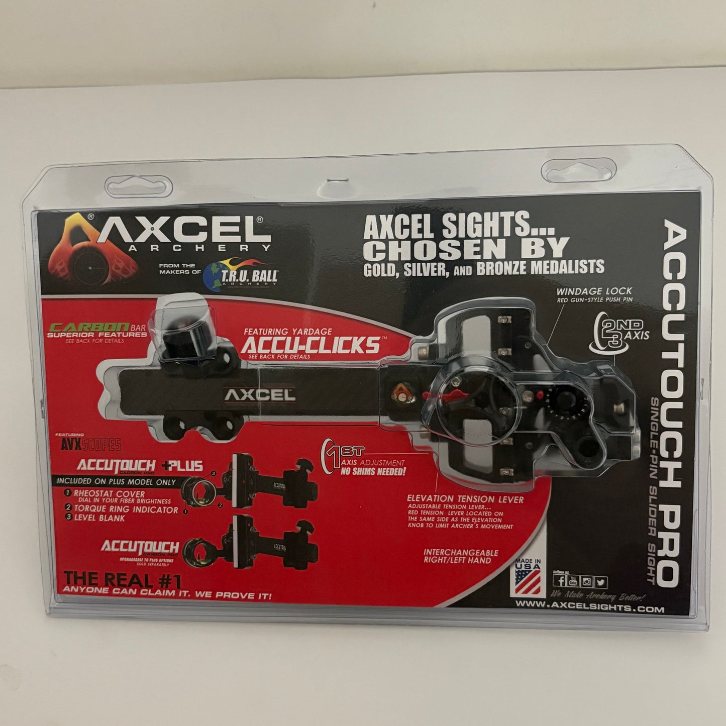 Axcel Carbon Accutouch Pro Slider Sight RH Incl. AVX-31 Scope - NEW (#571)