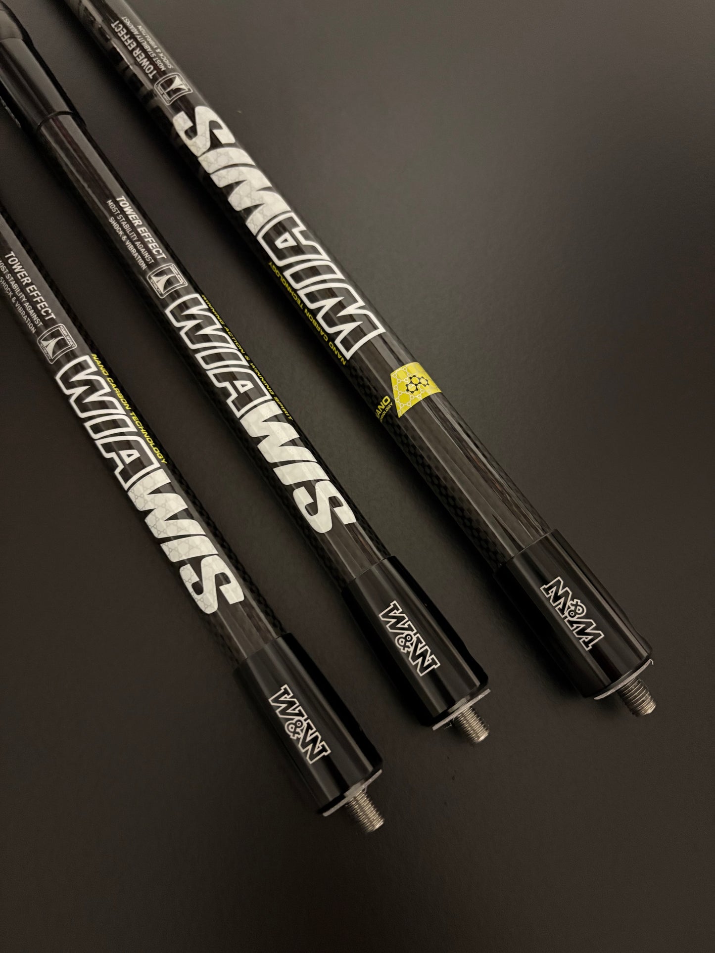 W&W Wiawis S21 Stabilizer Set 30 + 2x11 inch Glossy Black - NEW (#257)