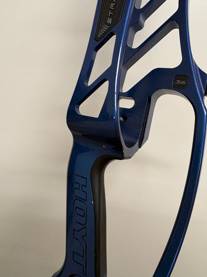 Hoyt Stratos 36 Compound Bow RH Cosmo Blue HBT #2 50-60 lbs - Used