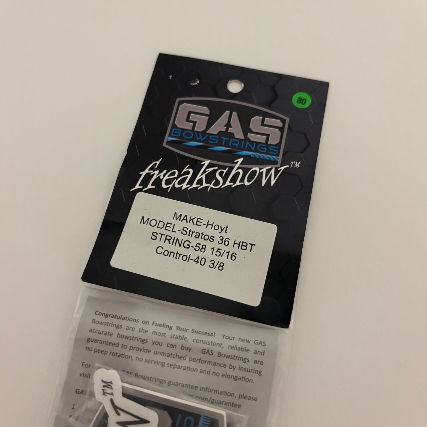 GAS Bowstrings Hoyt Stratos 36 HBT #2 Full Set 'Freakshow'- NEW (#G80)