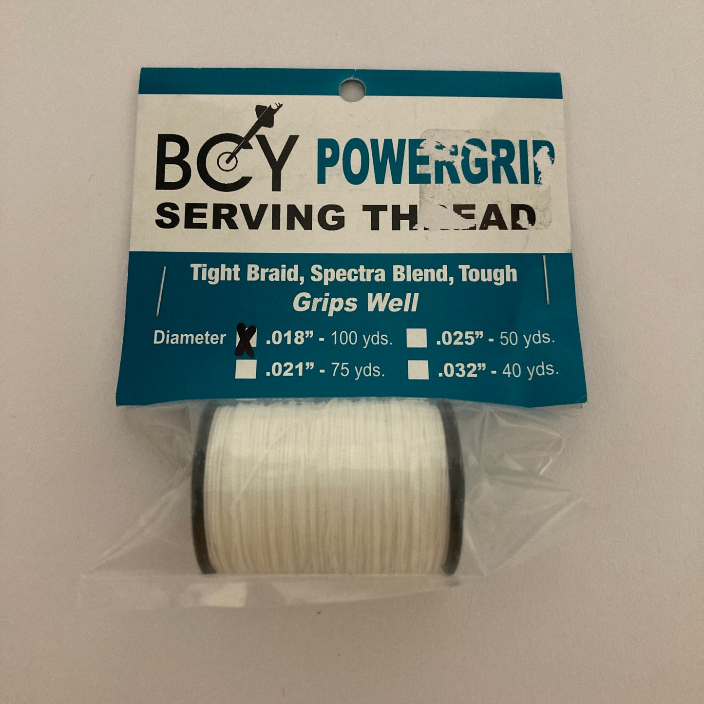 BCY Powergrip Serving Thread Black/White .014/.018/.021 - NEW