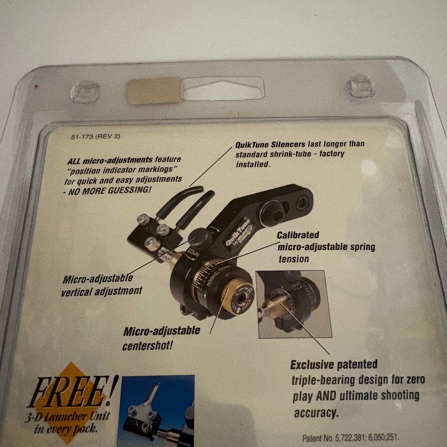 NAP Quiktune 3000 Compound Arrow Rest RH - NEW (#347)