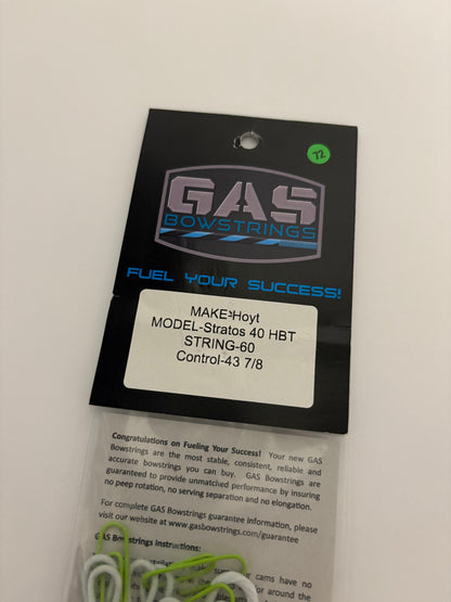 GAS Bowstrings Hoyt Stratos 40 HBT #1 Full Set Ghost XV - NEW (#G72)