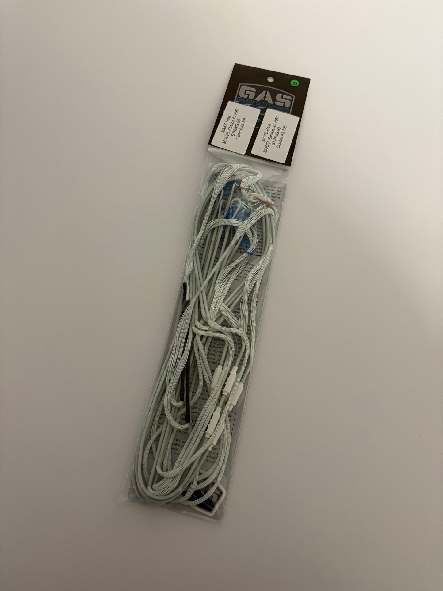 GAS Bowstrings Hoyt Stratos 40 HBT #1 Ghost XV DUO PACK - NEW (#G73)