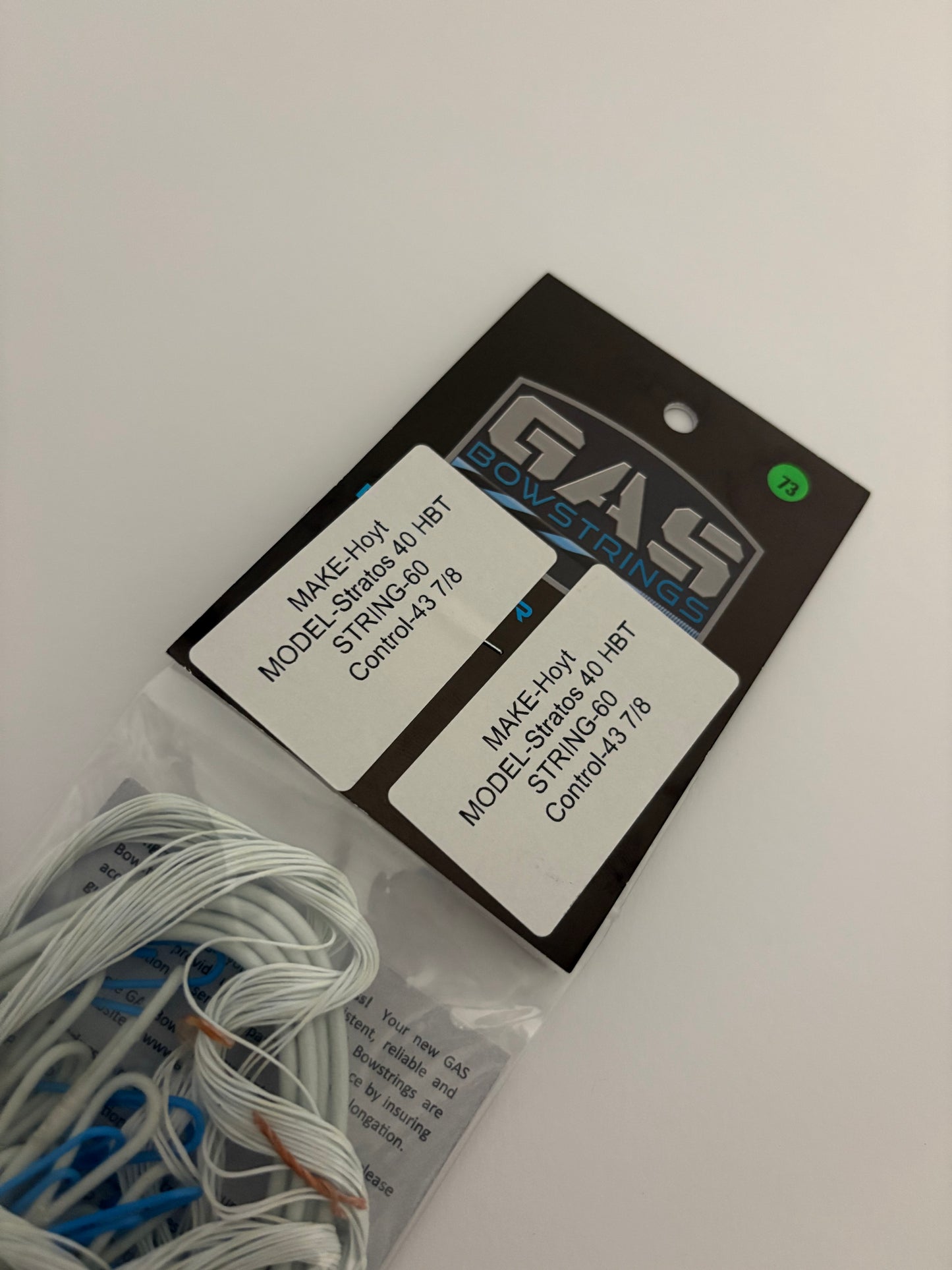 GAS Bowstrings Hoyt Stratos 40 HBT #1 Ghost XV DUO PACK - NEW (#G73)