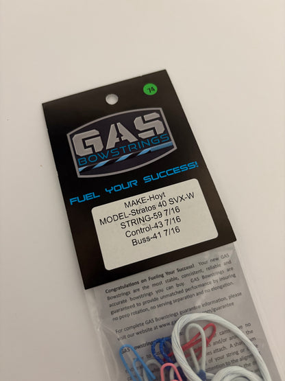 GAS Bowstrings Hoyt Stratos 40 SVX-W #2 Full Set Ghost XV - NEW (#G74)