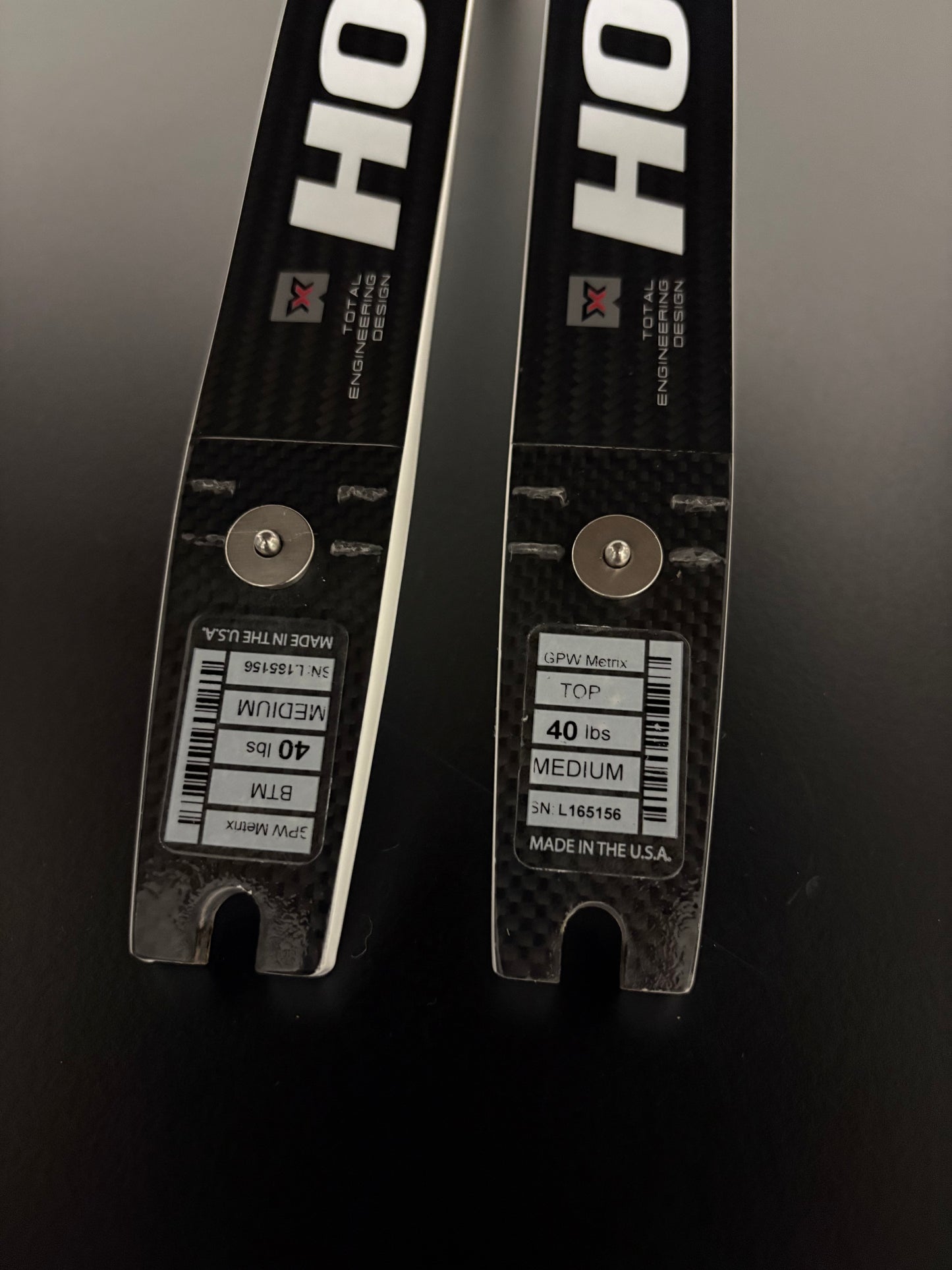 Hoyt Metrix Limbs ILF Laminate Core 68-40 lbs - Show Model (#401)
