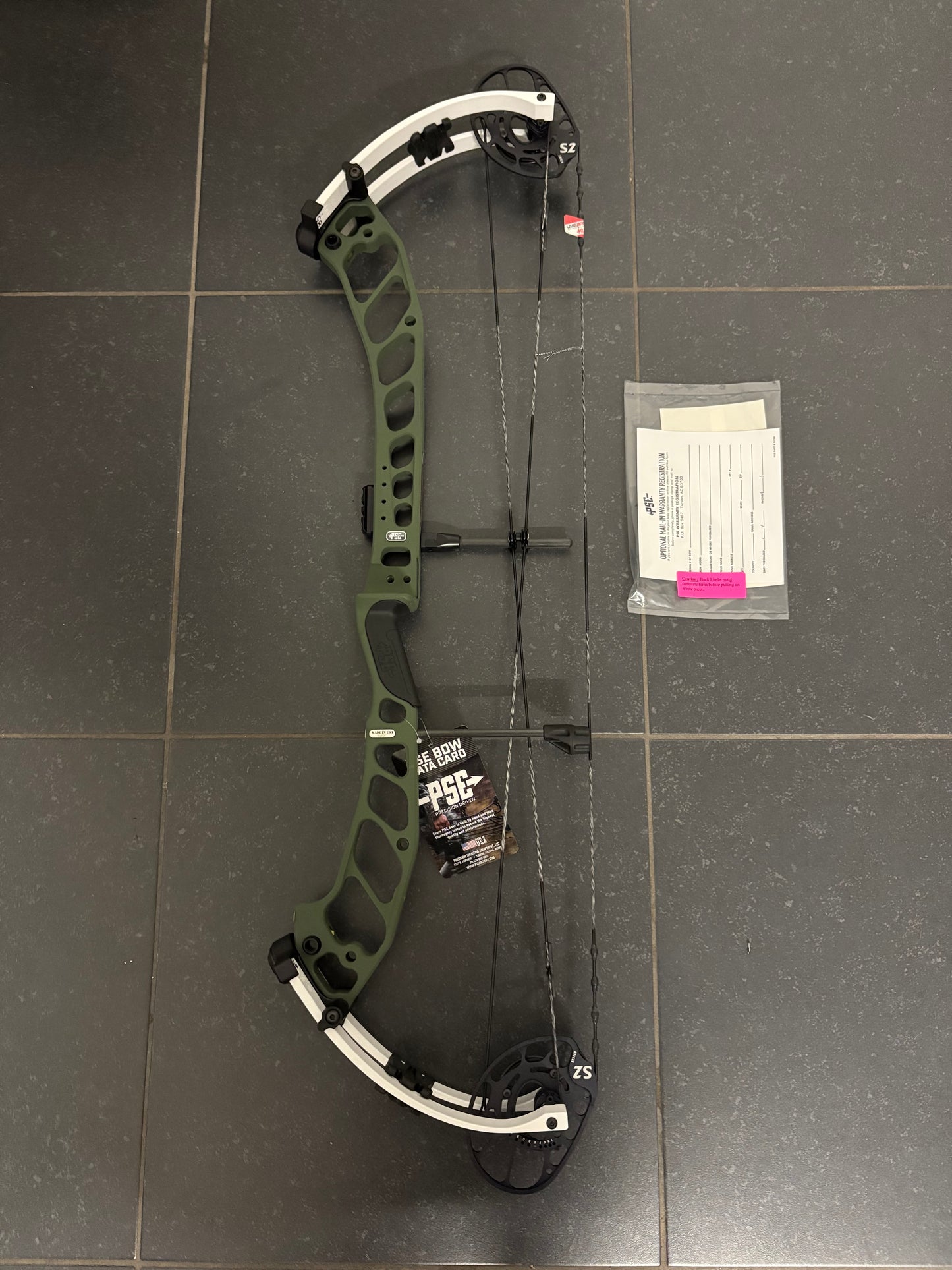 PSE Shootdown Pro S2 Compound Bow RH Green 50-60 lbs - NEW