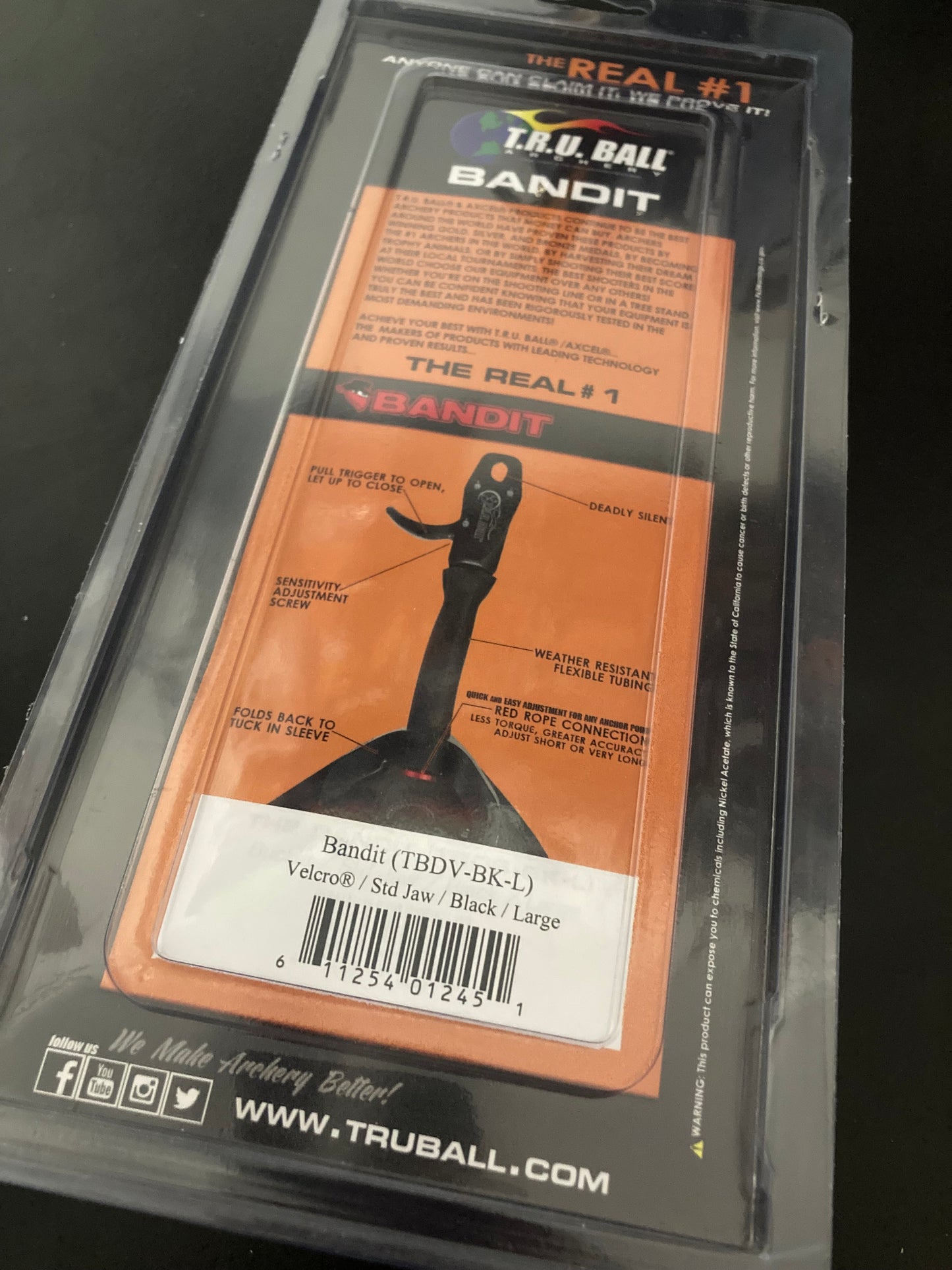 TRU Ball Bandit Velcro Wrist Release Camo - NEW (#207)