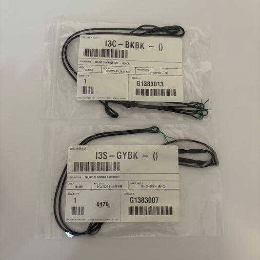 G5 Prime Inline 3 Full String & Cable Set Grey/Black - NEW (#170)
