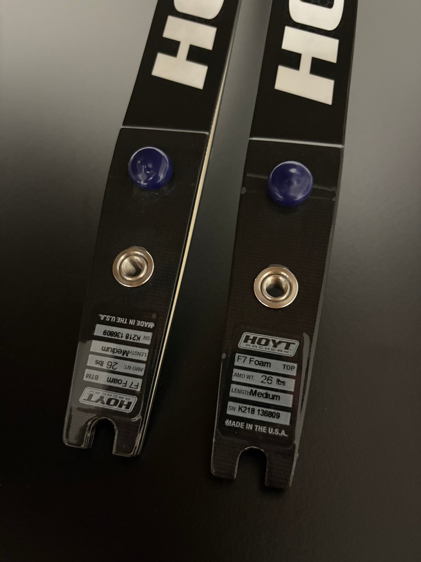 Hoyt F7 Formula Limbs 68-26 lbs - Show Model (#311)