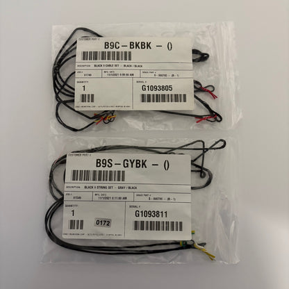 G5 Prime Black 9 Full String & Cable Set Incl. Yokes Grey/Black - NEW (#172-173)