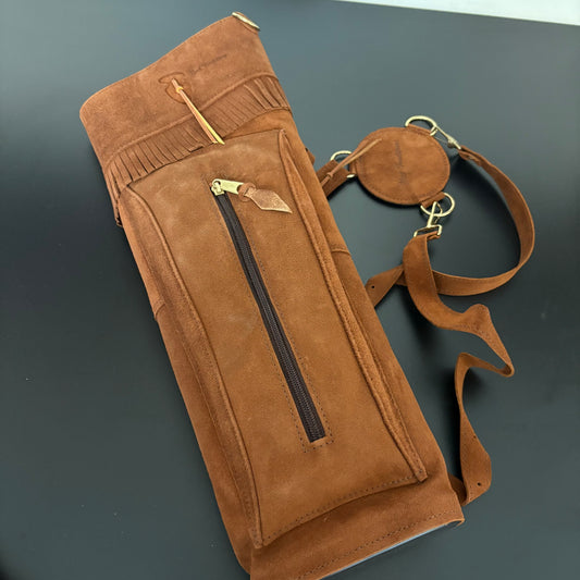 Neet Traditional Back Quiver RH Light Brown Leather - Show Model